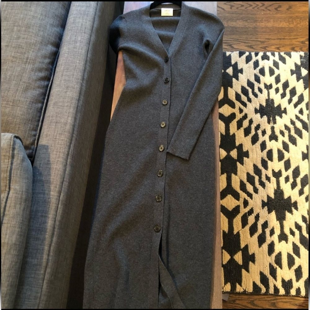 Wilfred Charcoal Button-Down Midi Dress - Picture 6 of 9